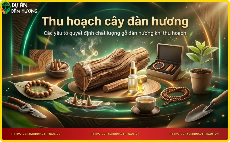 Mặt cắt gỗ đàn hương chất lượng cao với vân gỗ và tinh dầu