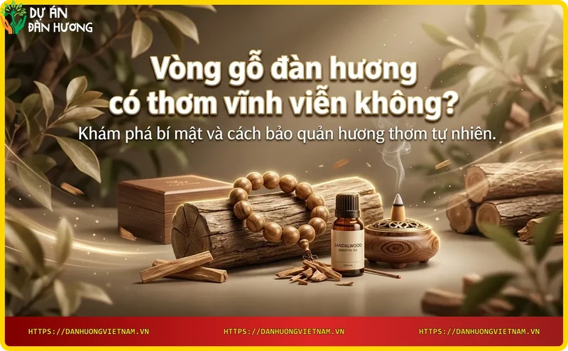 Mùi hương đàn hương tỏa ra từ vòng gỗ