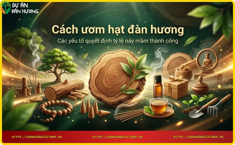 Ngâm hạt đàn hương trong nước ấm để tăng tỷ lệ nảy mầm