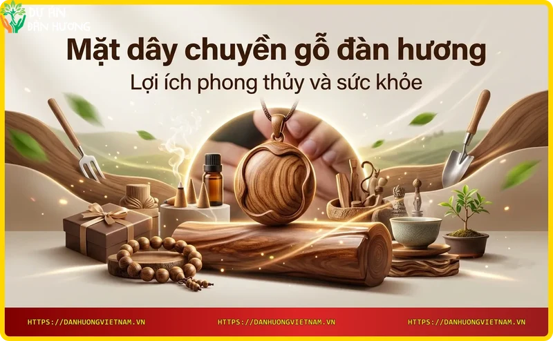 Người đeo mặt dây chuyền gỗ đàn hương thiền định