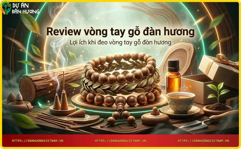 Người đeo vòng tay gỗ đàn hương thư giãn