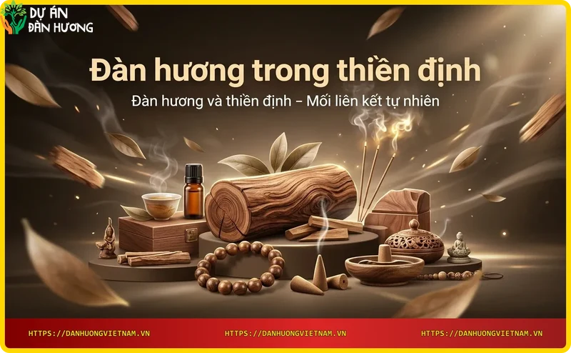Người thiền định với nhang đàn hương và khói thơm tạo vòng halo