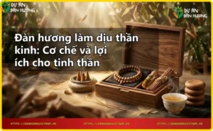 Người thư giãn với hương đàn hương làm dịu thần kinh