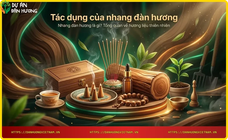 Nguyên liệu gỗ đàn hương và nhang đàn hương tự nhiên