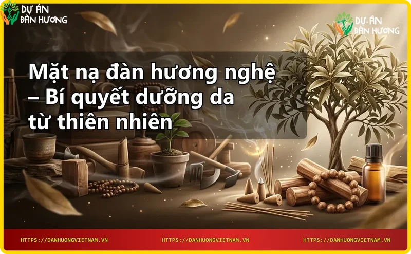 Nguyên liệu làm mặt nạ đàn hương nghệ gồm bột nghệ và tinh dầu đàn hương