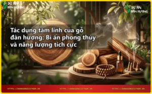 Nhang đàn hương cháy trong lư đồng cổ, tạo khói thơm thanh tịnh không gian thờ cúng