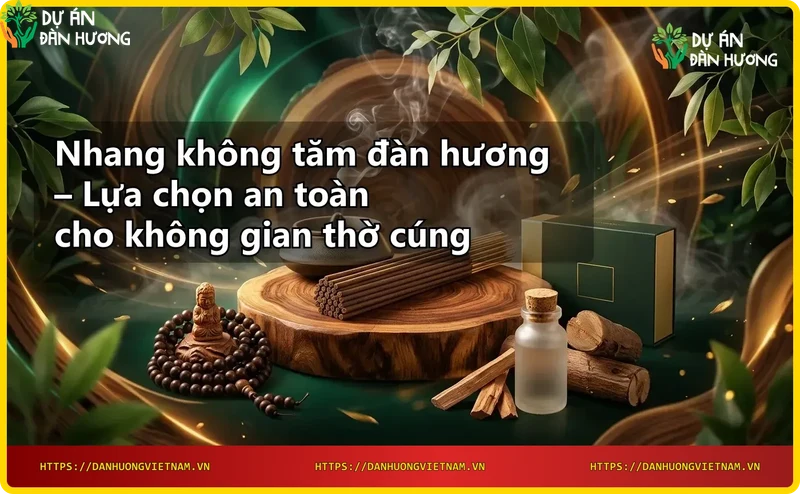 que-nhang-khong-tam-dan-huong-duoc-cam-tren-tay-khoi-huong-bay Que nhang không tăm đàn hương được cầm trên tay, khói hương bay