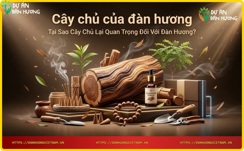 Rễ cây đàn hương bám vào rễ cây chủ để hút dinh dưỡng