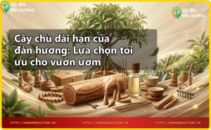 Rễ cây đàn hương ký sinh trên cây chủ lâu năm, dinh dưỡng trao đổi qua các hạt sáng