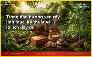 Rễ đàn hương và rễ cây linh mục quấn quýt trong đất