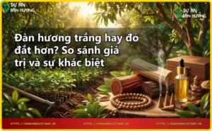 Sản phẩm từ đàn hương trắng: tinh dầu, vòng gỗ, nhang