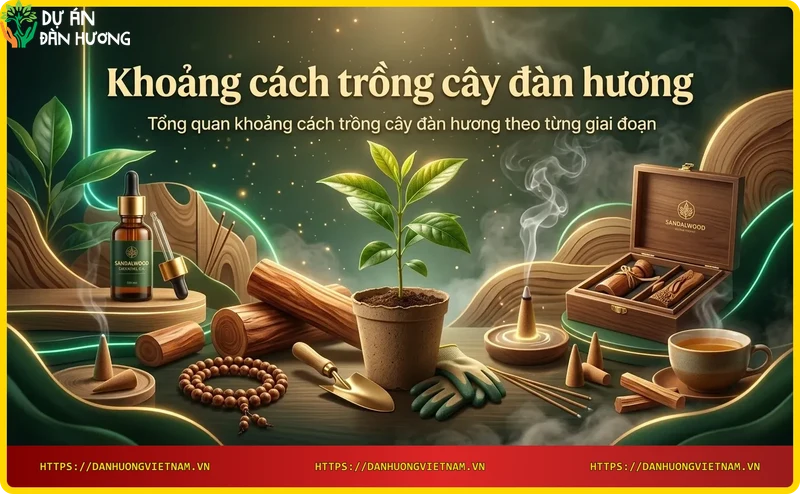 Sơ đồ khoảng cách trồng cây đàn hương 4x4m, 5x5m, 6x6m