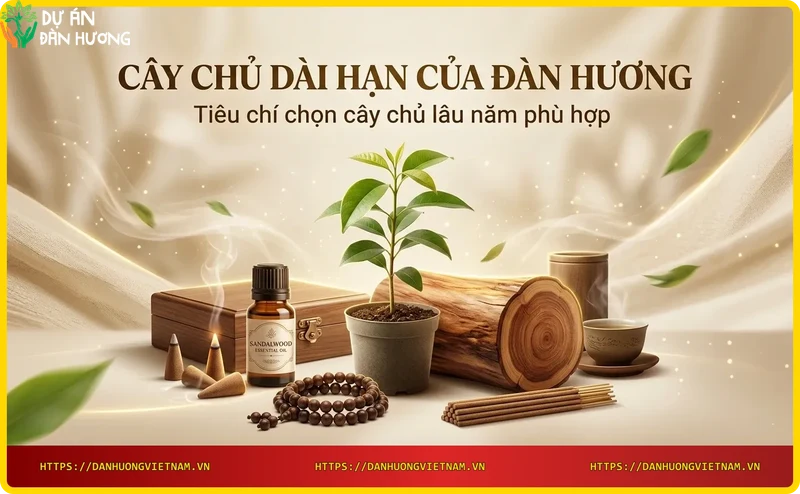 So sánh ba loại cây chủ lâu năm cho đàn hương: keo tai tượng, muồng đen, xoan ta