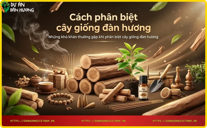 So sánh cây giống đàn hương khỏe mạnh và cây kém chất lượng