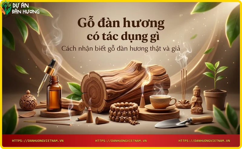 So sánh gỗ đàn hương thật (trái) và gỗ giả (phải) qua vân gỗ và màu sắc