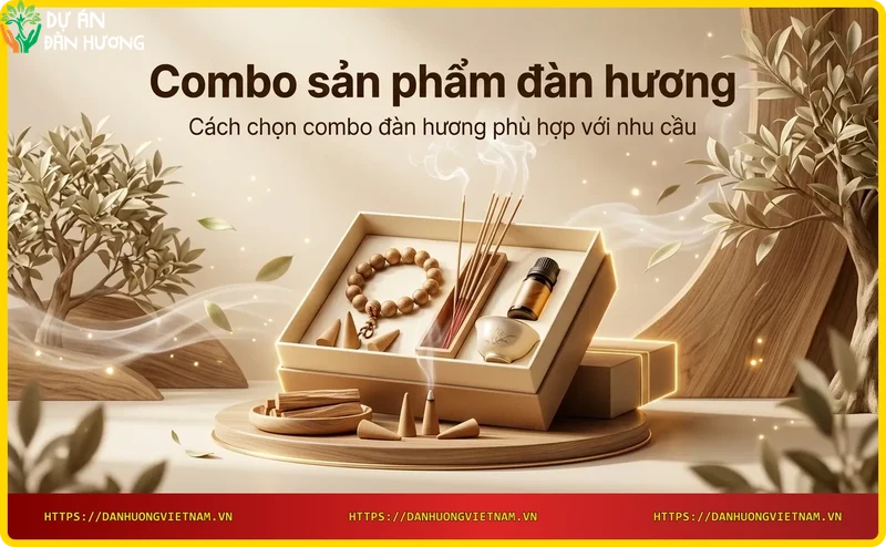 So sánh hai bộ combo sản phẩm đàn hương với số lượng món khác nhau