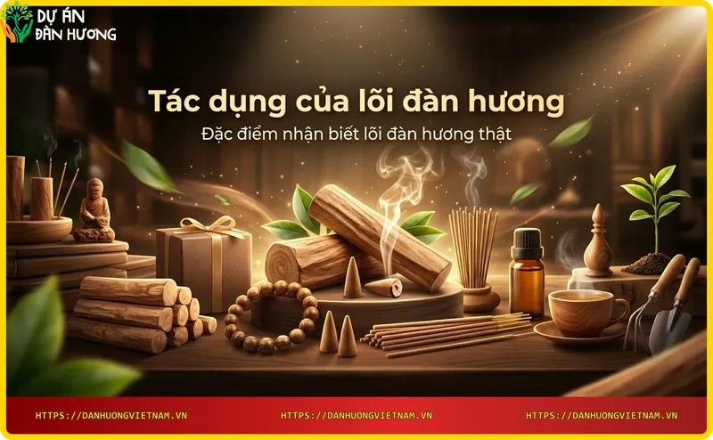 So sánh lõi gỗ đàn hương thật và giả