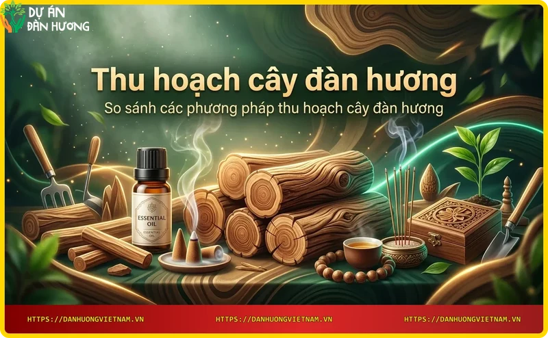 So sánh phương pháp khai thác đàn hương thủ công và cơ giới