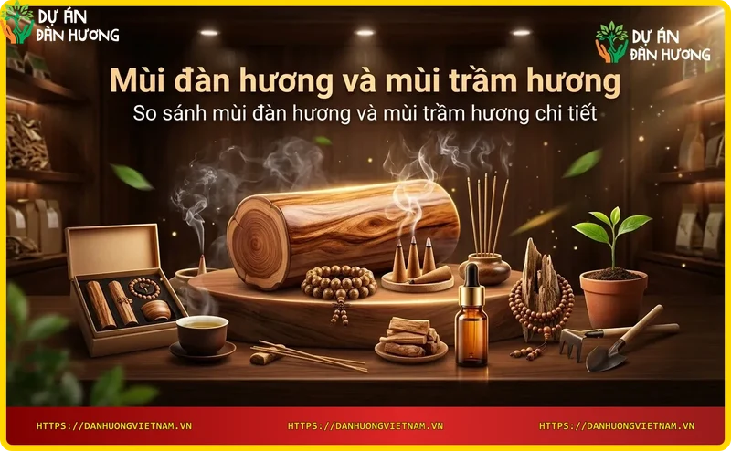 So sánh sản phẩm đàn hương và trầm hương