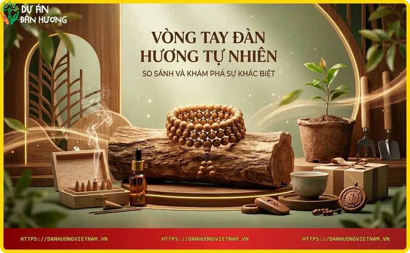 So sánh vòng tay đàn hương tự nhiên với các loại gỗ khác