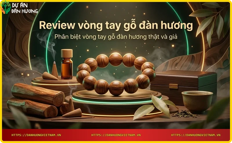 So sánh vòng tay gỗ đàn hương thật và giả