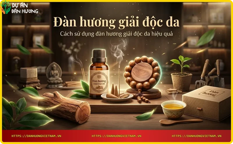 Thoa kem đàn hương giải độc da nhẹ nhàng trên mặt