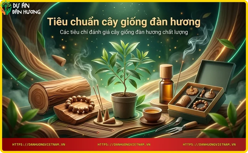 Tiêu chuẩn cây giống đàn hương: thân thẳng, lá xanh, bầu ươm tốt