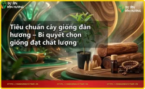 Tiêu chuẩn cây giống đàn hương: thân thẳng, lá xanh, bầu ươm tốt