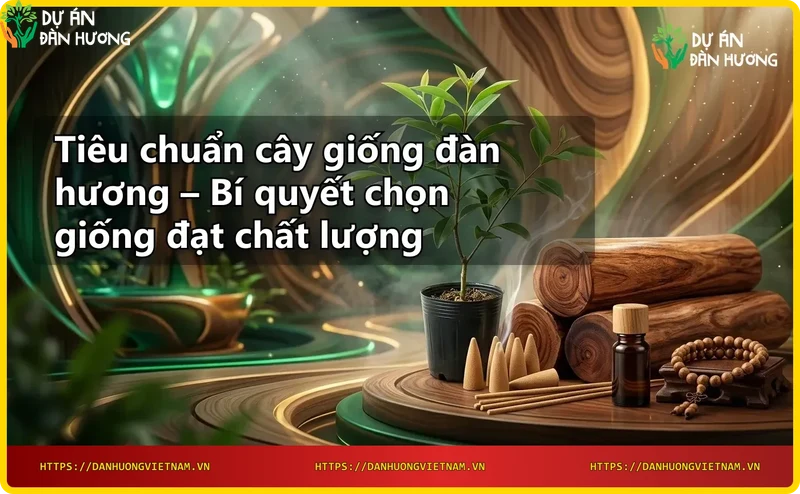 Tiêu chuẩn cây giống đàn hương: thân thẳng, lá xanh, bầu ươm tốt