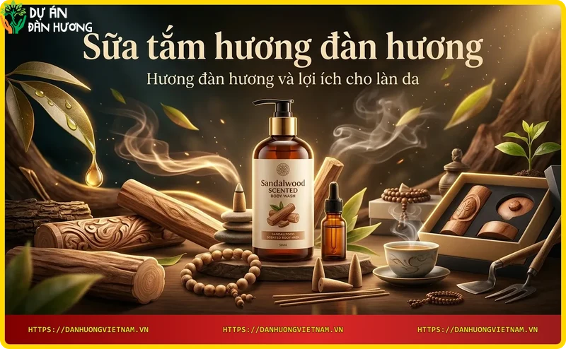 Tinh dầu đàn hương trên da, dưỡng ẩm và thư giãn