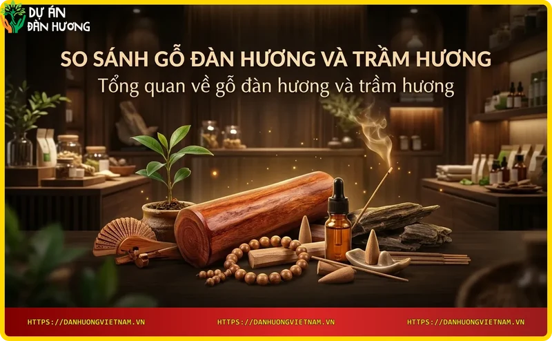 Tổng quan về gỗ đàn hương và trầm hương - thân cây đàn hương và cây dó bầu