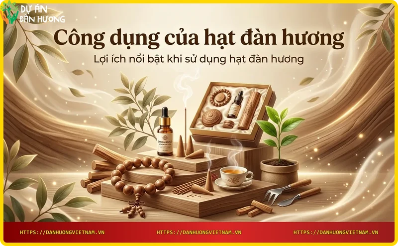 Trầm hương và hạt đàn hương trong không gian thư giãn