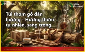 Túi thơm gỗ đàn hương thủ công với hương thơm tự nhiên