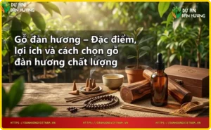 Vân gỗ đàn hương đẹp tự nhiên, màu vàng nâu sang trọng