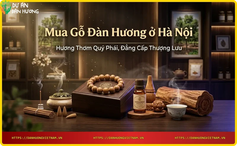 Vân gỗ đàn hương tự nhiên với màu sắc ấm áp và hương thơm đặc trưng