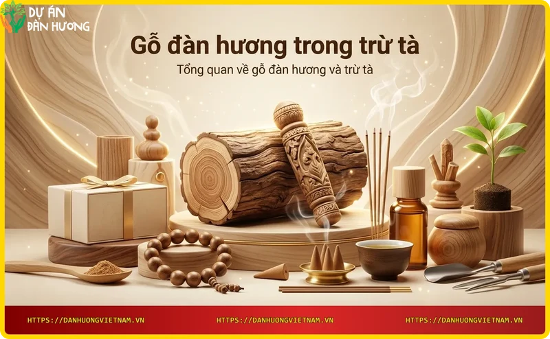 Vân gỗ đàn hương với khói trầm tạo vòng tròn phong thủy