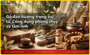 Vân gỗ đàn hương với khói trầm tạo vòng tròn phong thủy