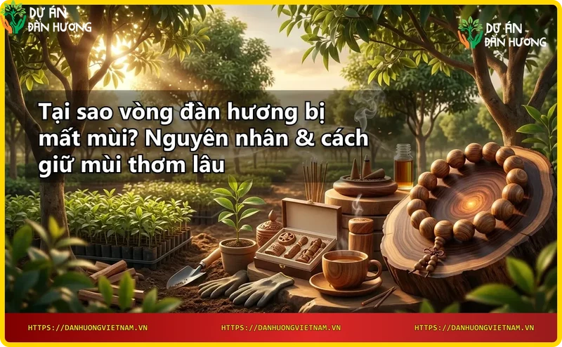 Vòng đàn hương tiếp xúc với nước và hóa chất, nguyên nhân khiến mất mùi