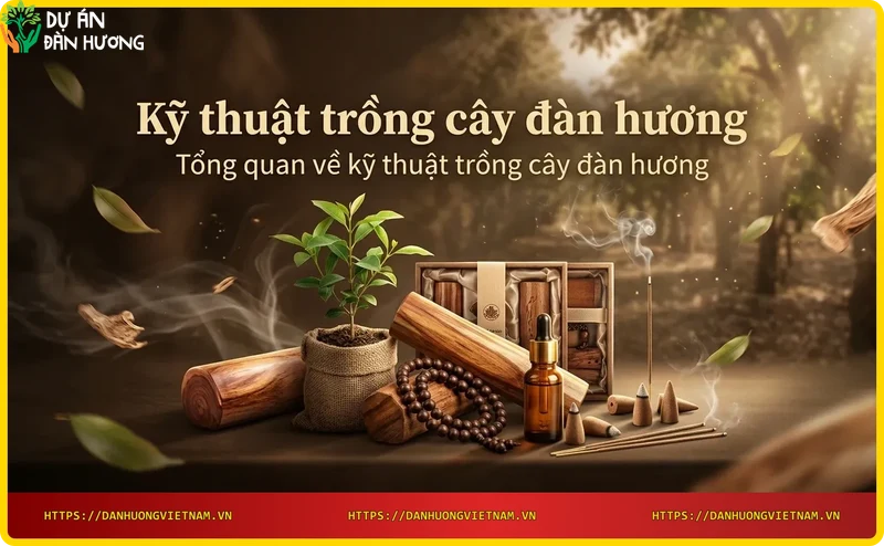 Vườn ươm cây đàn hương con trong bầu đất, dụng cụ trồng cây