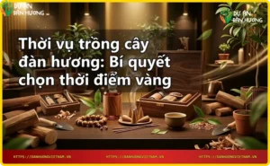 Vườn ươm cây đàn hương vào đầu mùa mưa với cây con xanh tốt